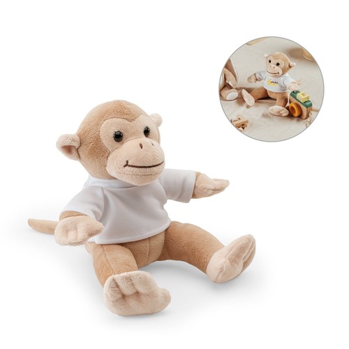 hi!dea - MONKY. Peluche en forme de singe avec t-shirt