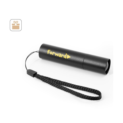 hi!dea - BRUCE. Lampe torche rechargeable en aluminium recyclé (100 % rAL) avec embout extensible de 30 mm