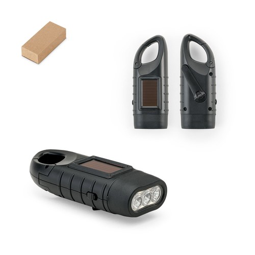 hi!dea - SOLARKY. Lampe torche compacte de 0'5 W en ABS, avec 3 LED blanches de 90 lumens